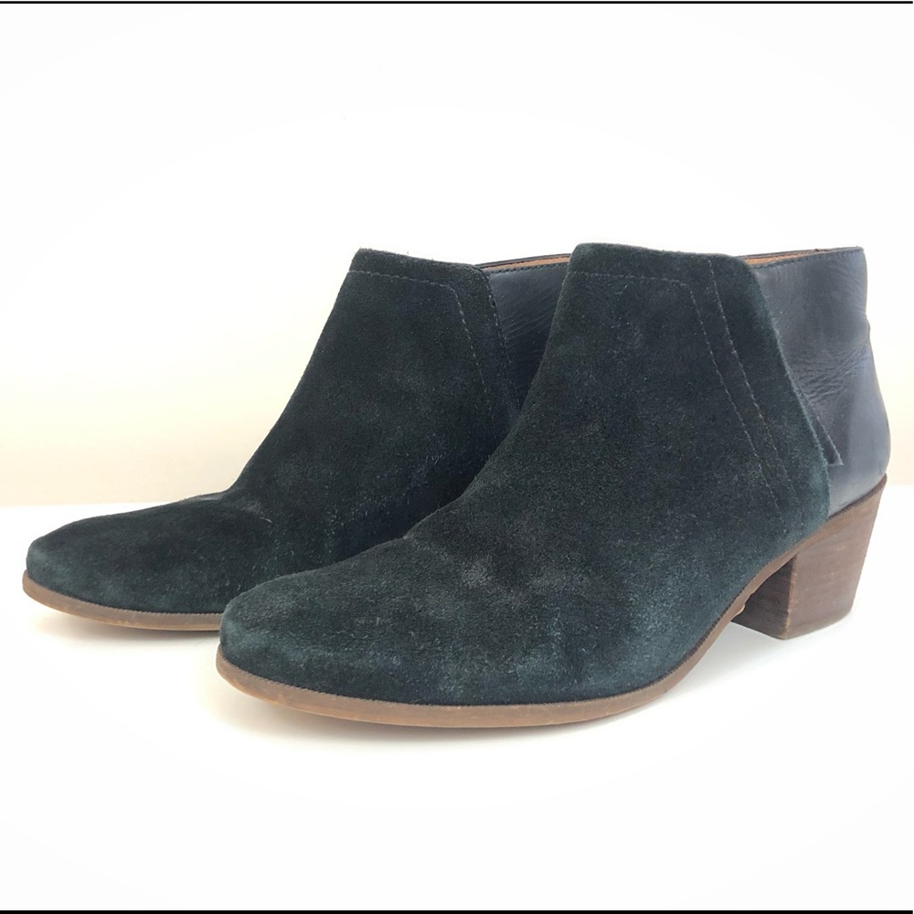 Madewell Black Suede Ankle Booties